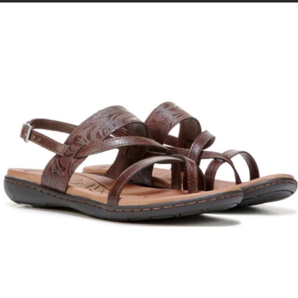 B.O.C. | Felicia Coffee Tooled Leather Sandals